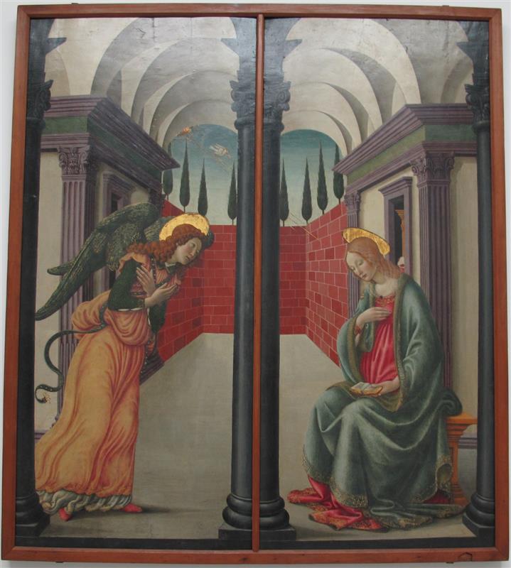 弗朗切斯科·博蒂奇尼（Francesco Botticini，1448-1498，意大利）作品-报喜