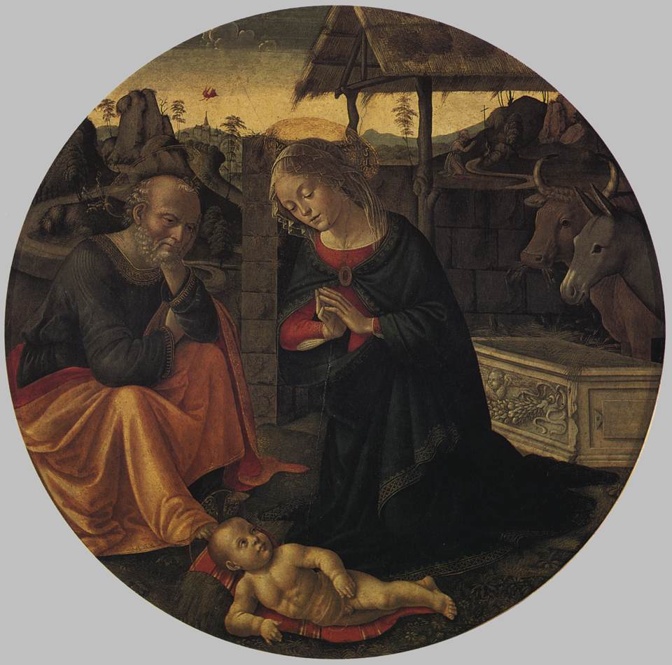 多梅尼哥·基尔兰达约（Domenico Ghirlandaio，1448-1494，意大利）作品-孩子的崇拜