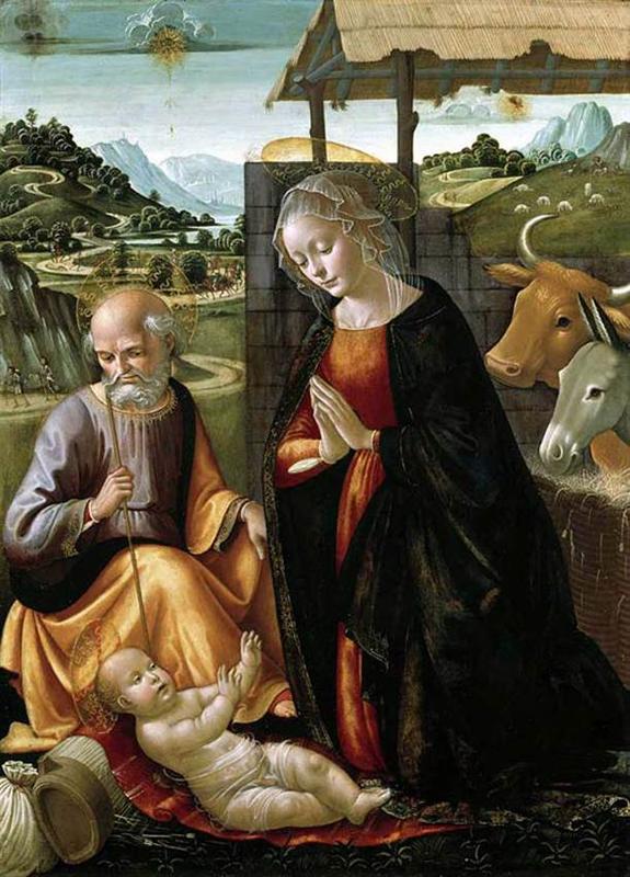 多梅尼哥·基尔兰达约（Domenico Ghirlandaio，1448-1494，意大利）作品-耶稣诞生