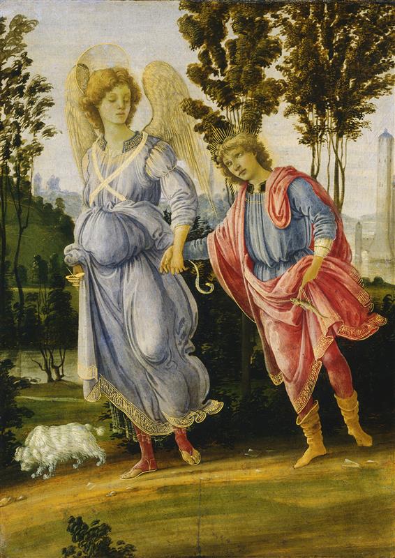 菲利皮诺·利皮（Filippino Lippi）作品-托拜厄斯和大天使<a href=https://www.kuhw.com/e/tags/?tagid=1258 target=_blank class=infotextkey>拉斐尔</a>