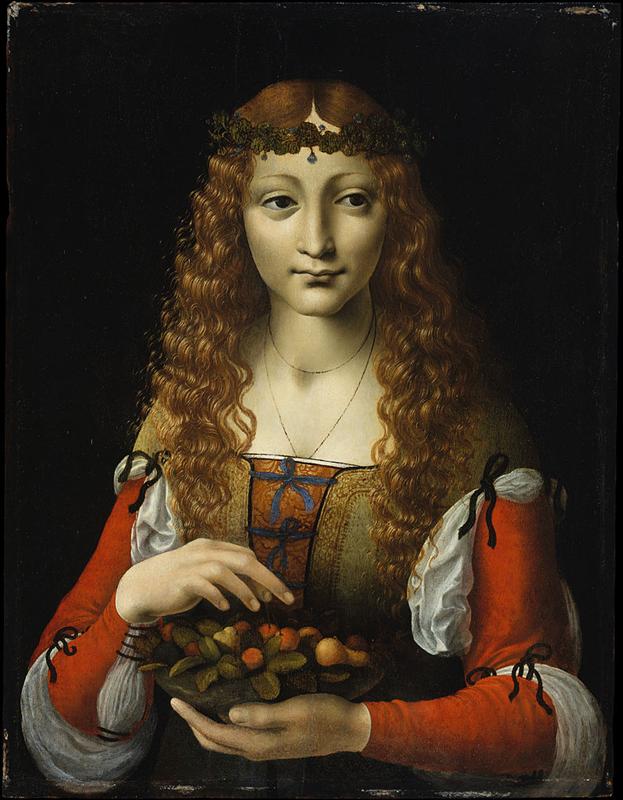 乔瓦尼·安东尼奥·博塔费奥 (giovanni antonio boltraffio，意大利)作品-樱桃女孩（也归功于 Giovanni Ambrogio de Predis）