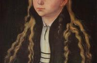 老卢卡斯·克拉纳赫（Lucas Cranach the Elder）作品-一个年轻女孩的肖像（玛格达莱娜·路德）