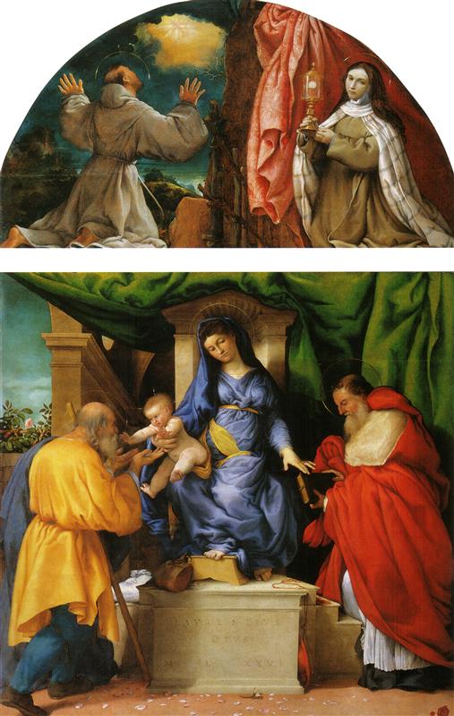 洛伦佐·洛托(Lorenzo Lotto)作品-玫瑰圣母