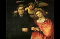 洛伦佐·洛托(Lorenzo Lotto)作品-马西利奥·卡索蒂先生和他的妻子福斯蒂娜