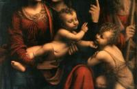 贝纳迪诺·路易尼 （Bernardino Luini）作品欣赏-圣家与圣安妮和婴儿施洗约翰