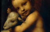 贝纳迪诺·路易尼 （Bernardino Luini）作品欣赏-婴儿耶稣与羔羊