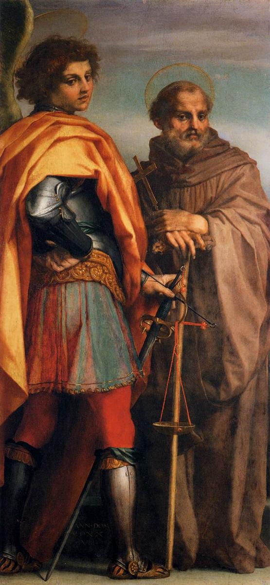 安德烈·德尔·萨托( Andrea del Sarto)作品欣赏-圣迈克尔和约翰·瓜尔伯特