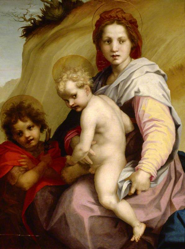 安德烈·德尔·萨托( Andrea del Sarto)作品欣赏-麦当娜和孩子与婴儿施洗者圣约翰（“弗里斯”麦当娜）