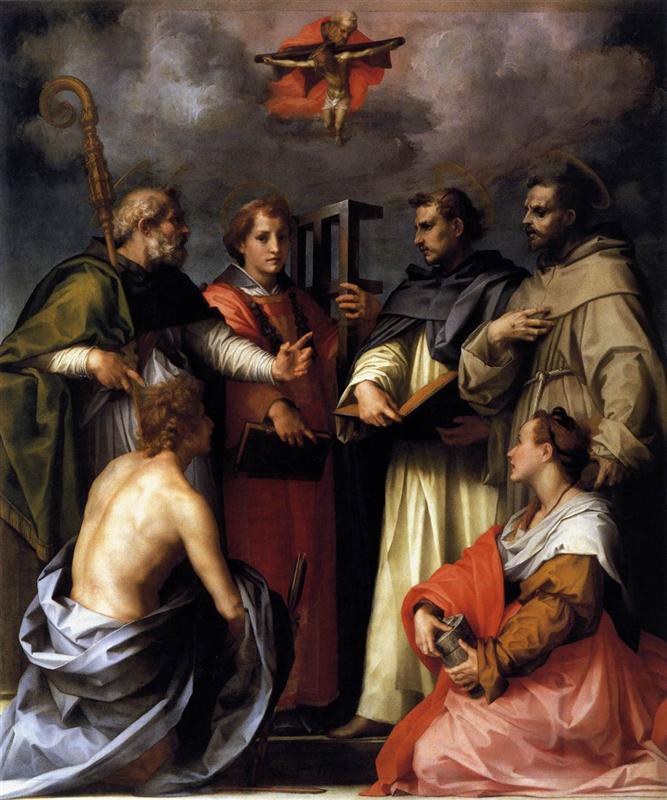 安德烈·德尔·萨托( Andrea del Sarto)作品欣赏-关于三位一体的争论