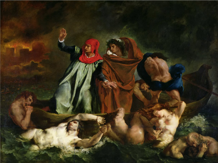 欧仁·德拉克鲁瓦（Eugene Delacroix）高清作品 -海上遇难