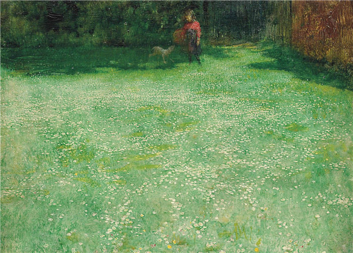 亚瑟·哈克 (Arthur Hacker)作品-雏菊，1901年