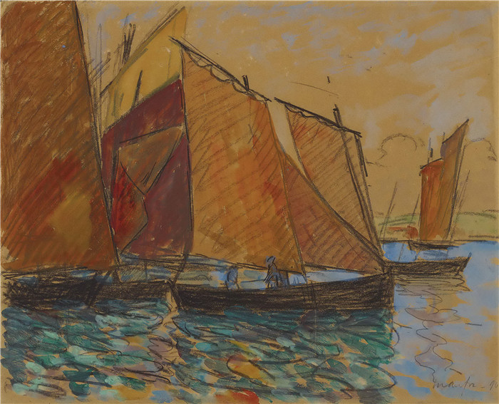 马克西姆·莫夫拉（Maxime Maufra）作品-帆船