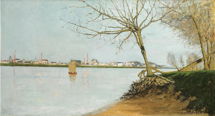 马克西姆·莫夫拉（Maxime Maufra）作品-卢瓦尔河岸，1889年