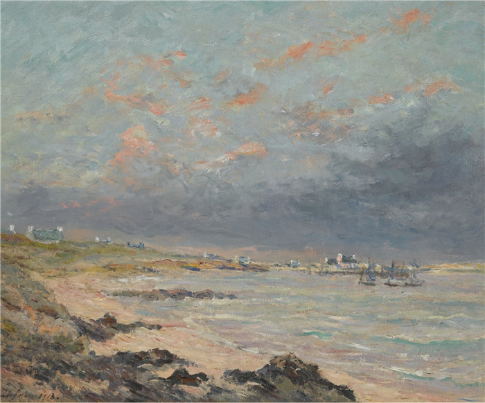 马克西姆·莫夫拉（Maxime Maufra）作品-克霍斯廷风暴，1903年