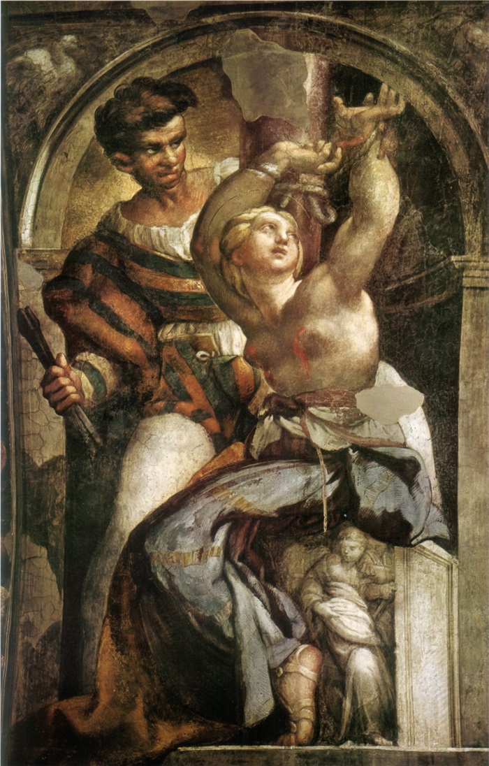 帕米贾尼诺(Parmigianino)作品-圣阿加特和刽子手