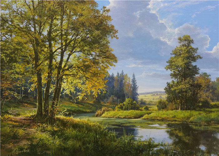 维克多·尤什凯维奇（Viktor Yushkevich）作品-风景高清油画 128