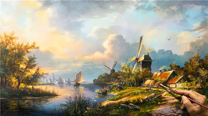 维克多·尤什凯维奇（Viktor Yushkevich）作品-风景高清油画 134