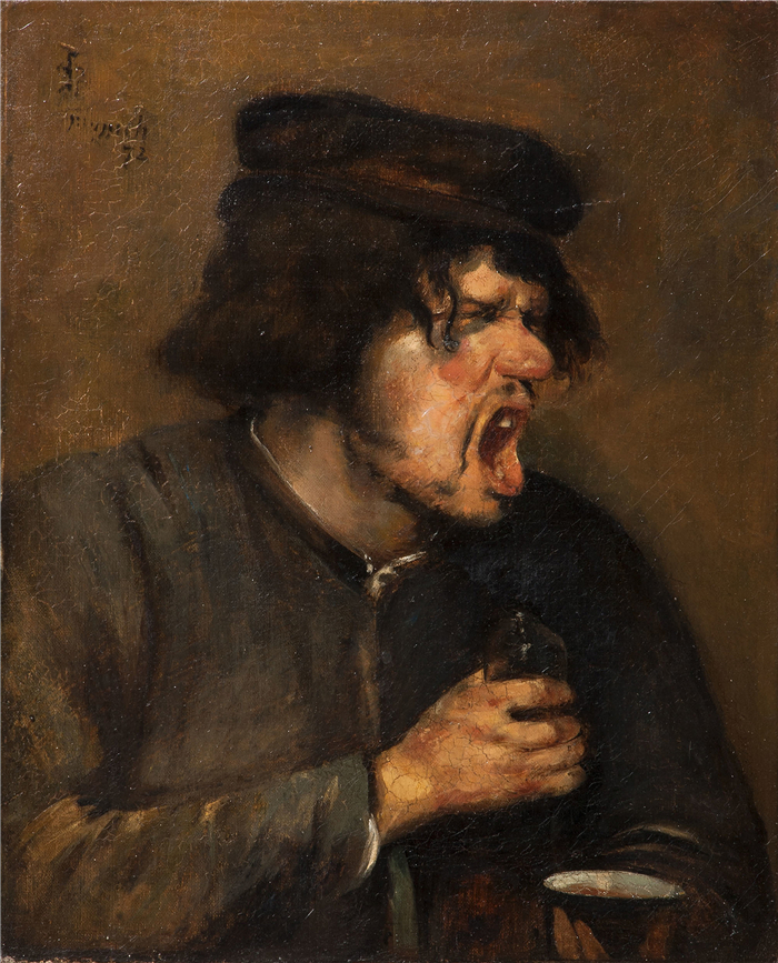 弗兰克·杜文内克（Frank Duveneck）作品-Adriaen Brouwer肖像，1872年