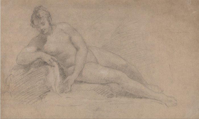 威廉·霍加斯（William Hogarth）超清油画作品-女性素描研究