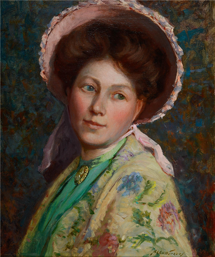 阿博特·富勒·格拉夫（Abbott Fuller Graves）油画-一个女人的肖像