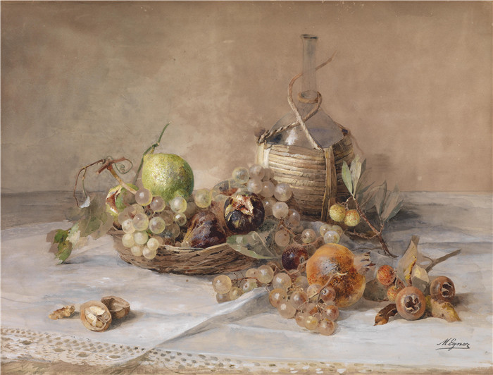 玛丽·埃格纳(Marie Egner)作品-静物与水果
