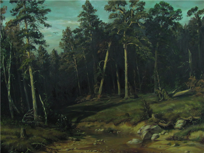 希施金 （Ivan I. Shishkin ） 作品-树木小溪