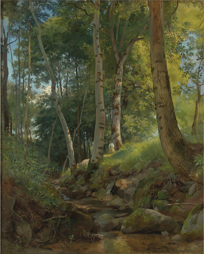 希施金 （Ivan I. Shishkin ） 作品-小溪与树木