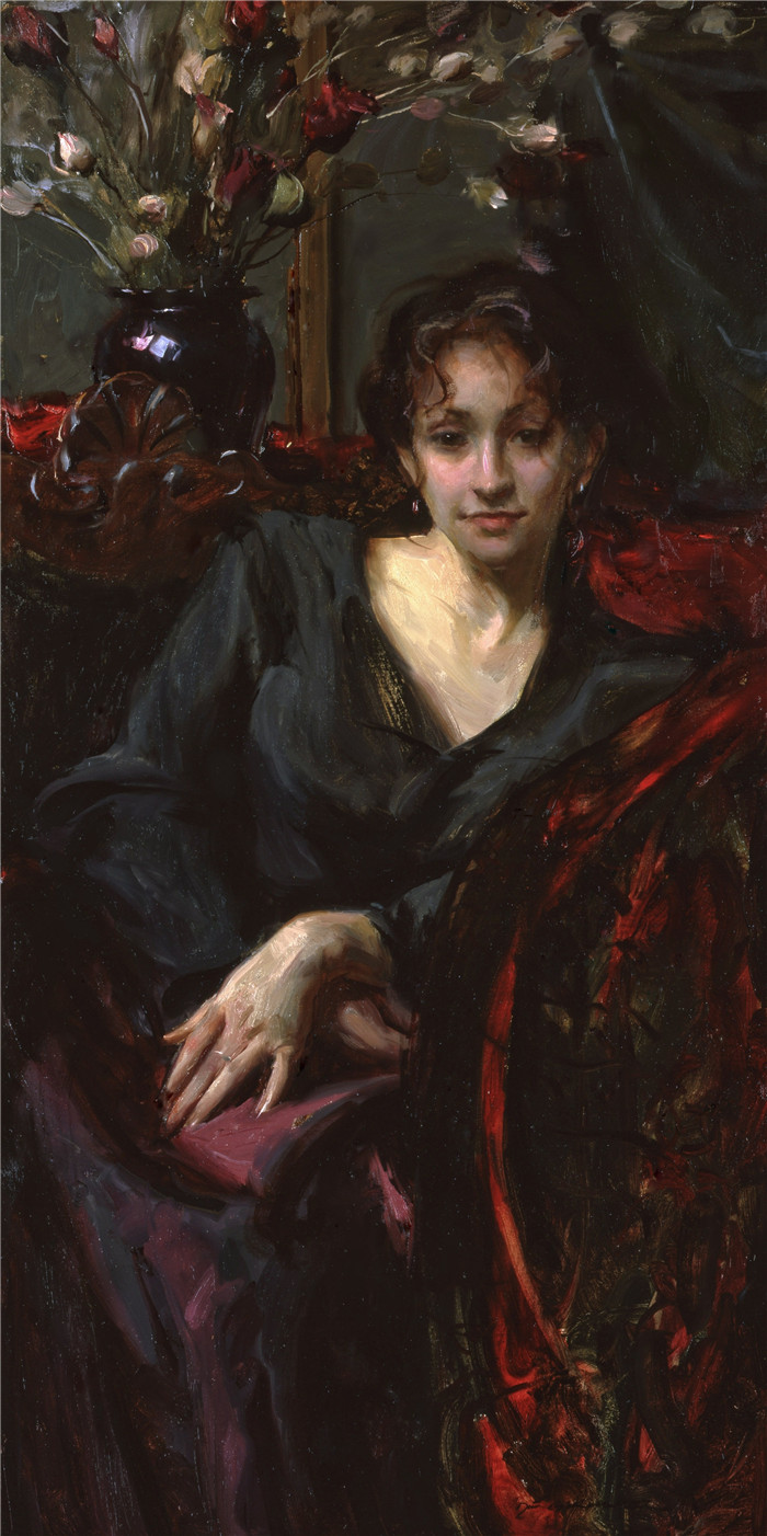 丹尼尔·格哈茨（Daniel Gerhartz）油画作品-猩红 Scarlet