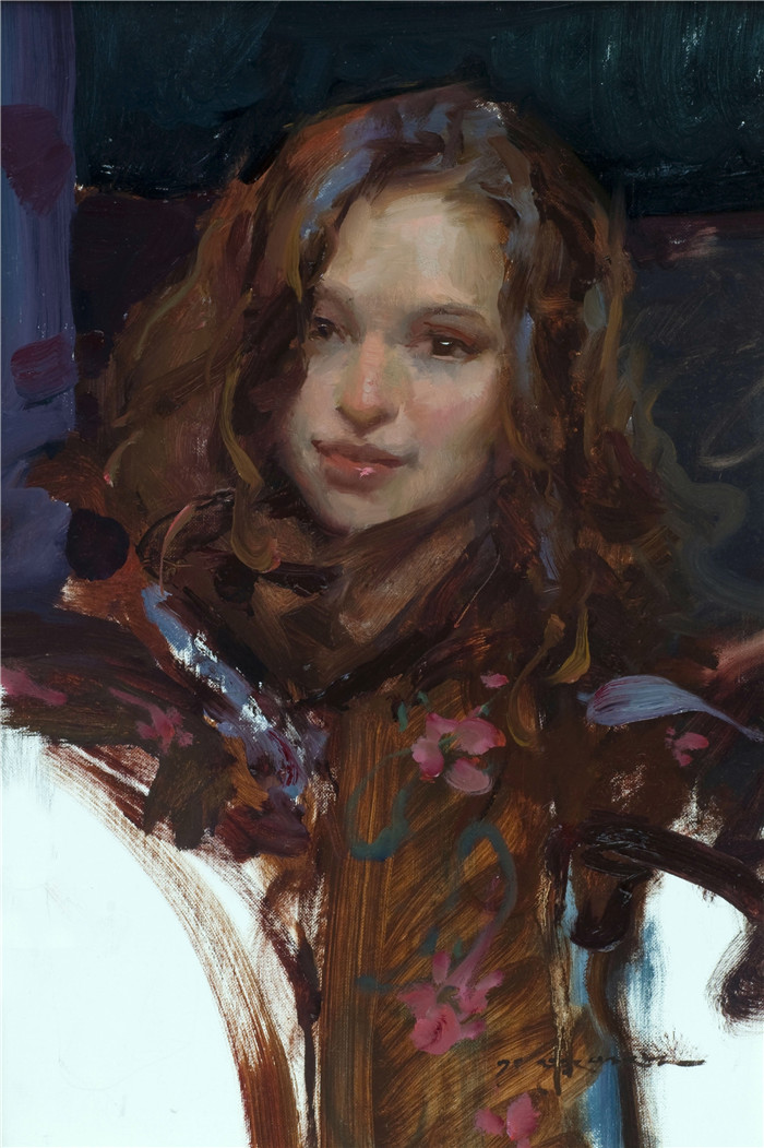 丹尼尔·格哈茨（Daniel Gerhartz）油画作品-围巾 Scarves