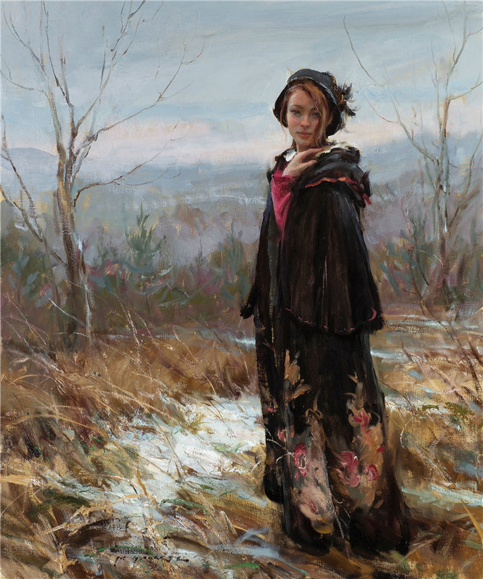 丹尼尔·格哈茨（Daniel Gerhartz）油画作品-丝绒 Velvet