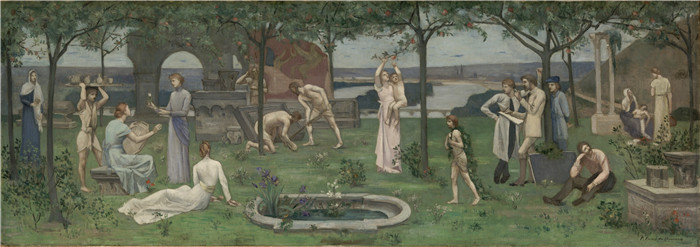 皮埃尔·皮维·德·夏凡纳（Pierre Puvis de Chavannes）作品-在艺术与自然之间，1890年