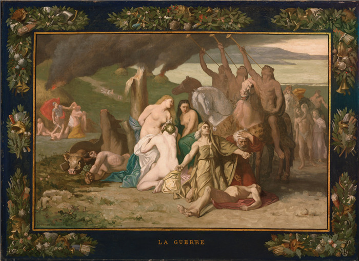 皮埃尔·皮维·德·夏凡纳（Pierre Puvis de Chavannes）作品-战争，1867年