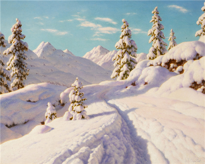 伊万·费多罗维奇·乔尔塞(Ivan Fedorovich Choultsé)作品-冬季景观06