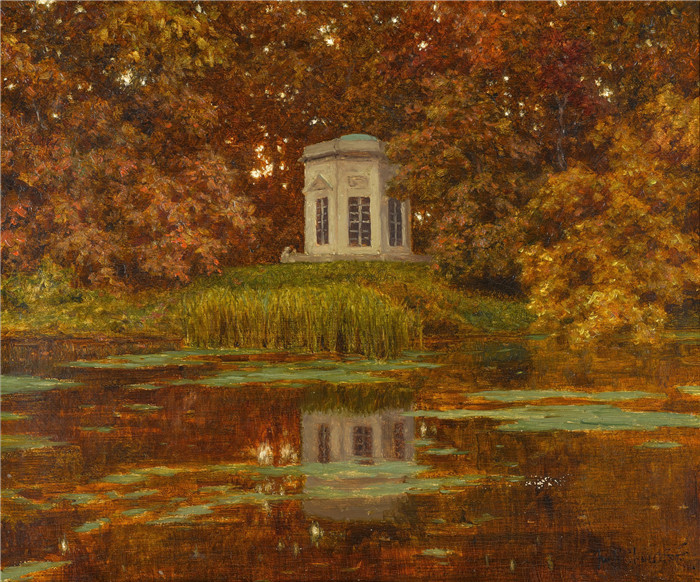 伊万·费多罗维奇·乔尔塞(Ivan Fedorovich Choultsé)作品-凡尔赛公园的池塘