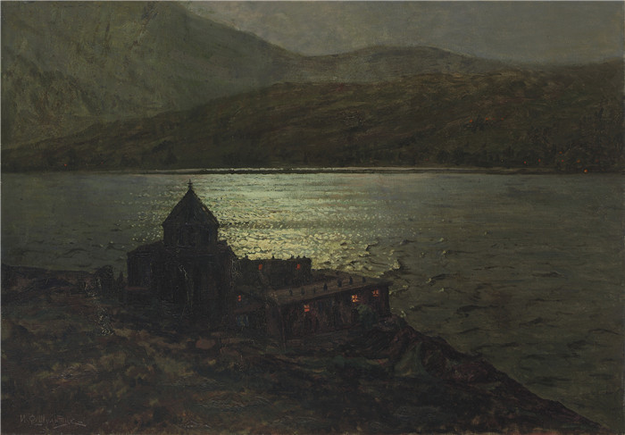 伊万·费多罗维奇·乔尔塞(Ivan Fedorovich Choultsé)作品-塞万湖畔的塞瓦南万克修道院