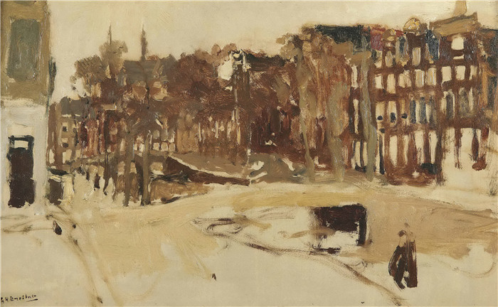 乔治·亨德里克·布莱特纳（George Hendrik Breitner）作品-罗金阿姆斯特丹景观