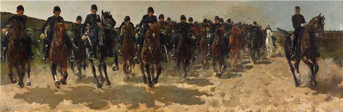 乔治·亨德里克·布莱特纳（George Hendrik Breitner）作品-骑兵队