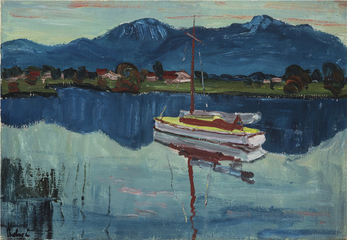 阿诺德·鲍威（Arnold Balwe）高清作品-《Feldwiser Bucht帆船》 1935 年