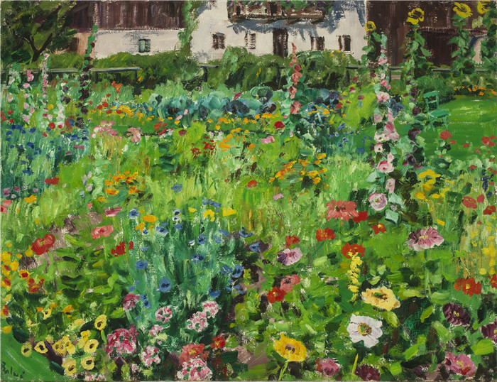阿诺德·鲍威（Arnold Balwe）高清作品-花园油画 1945 Ol auf Leinwand 89 x 116 cm