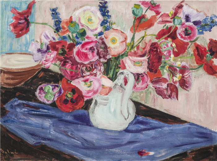 阿诺德·鲍威（Arnold Balwe）高清作品-罂粟花 1950年  60,5 x 81 cm