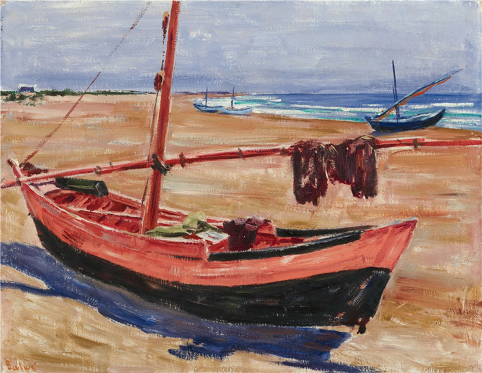 阿诺德·鲍威（Arnold Balwe）高清作品-海滩渔船