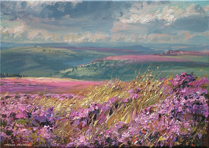 马克·普雷斯顿（Mark Preston）高清油画-九月下午 September Afternoon Beeley Moor 10x14