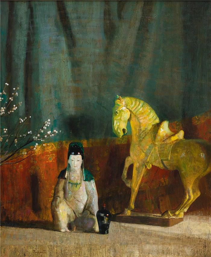 霍夫塞普·普希曼（Hovsep Pushman）高清油画-女王和她的马 THE QUEEN AND HER HORSE