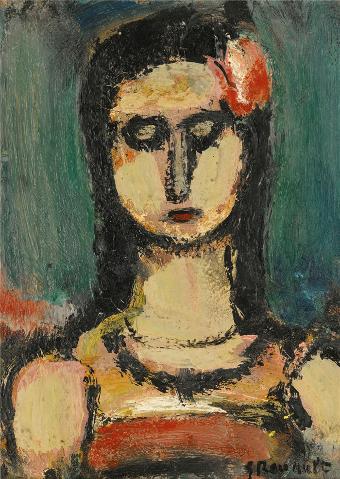 乔治·鲁奥（Georges Rouault）高清作品-邪恶之花，1937年