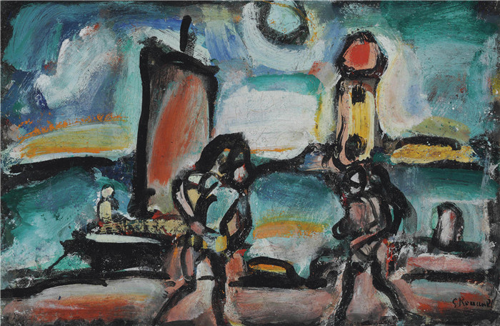 乔治·鲁奥（Georges Rouault）高清作品-渔民 pecheurs