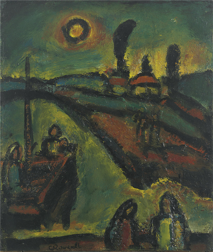 乔治·鲁奥（Georges Rouault）高清作品-夜曲 Nocturne