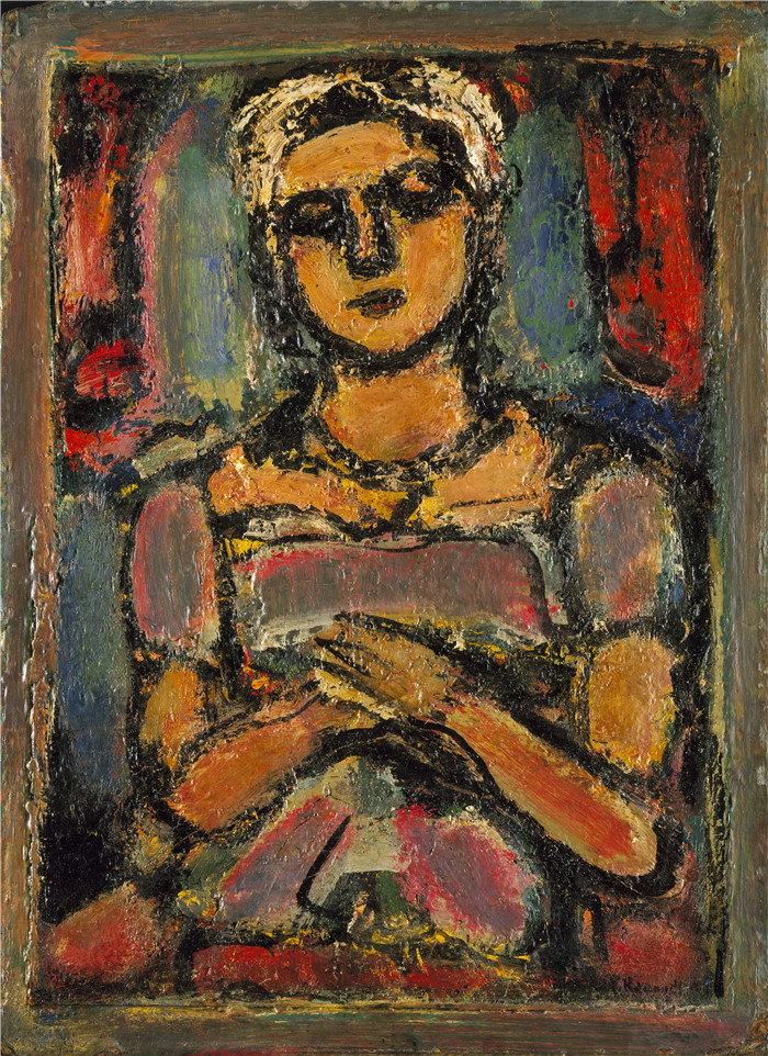 乔治·鲁奥（Georges Rouault）高清作品-小农民女孩