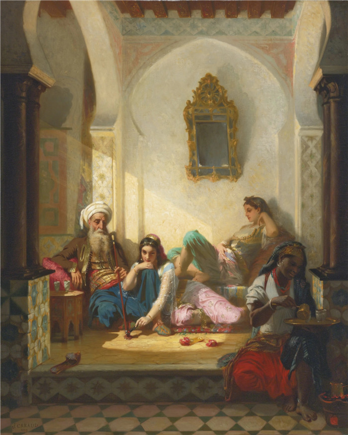 约瑟夫·卡罗（Joseph Caraud）高清作品-阿尔及尔的内部 Interieur A Alger