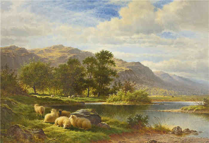 沃尔特·J·沃森 （Walter J Watson）高清油画-在西北部的莱德尔  On the Lledr, N.W.