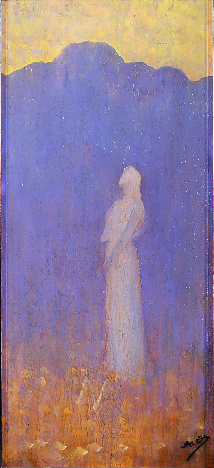 阿尔方斯·奥斯伯特(Alphonse Osbert) 高清油画-缪斯女神，1901年